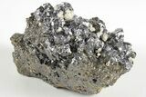 Shiny Galena & Calcite On Pyrite - Peru #203941-1